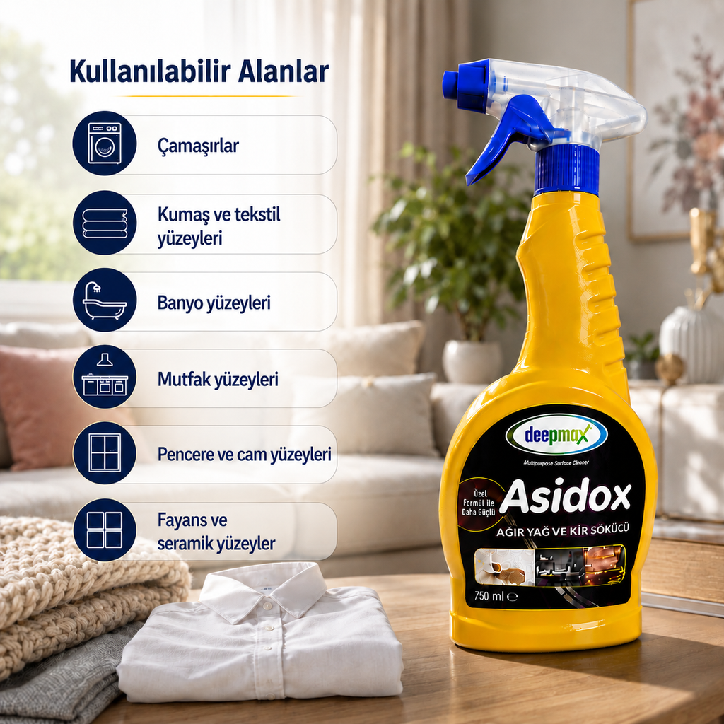 Asidox Ağır Yağ ve Kir Sökücü 750 ML
