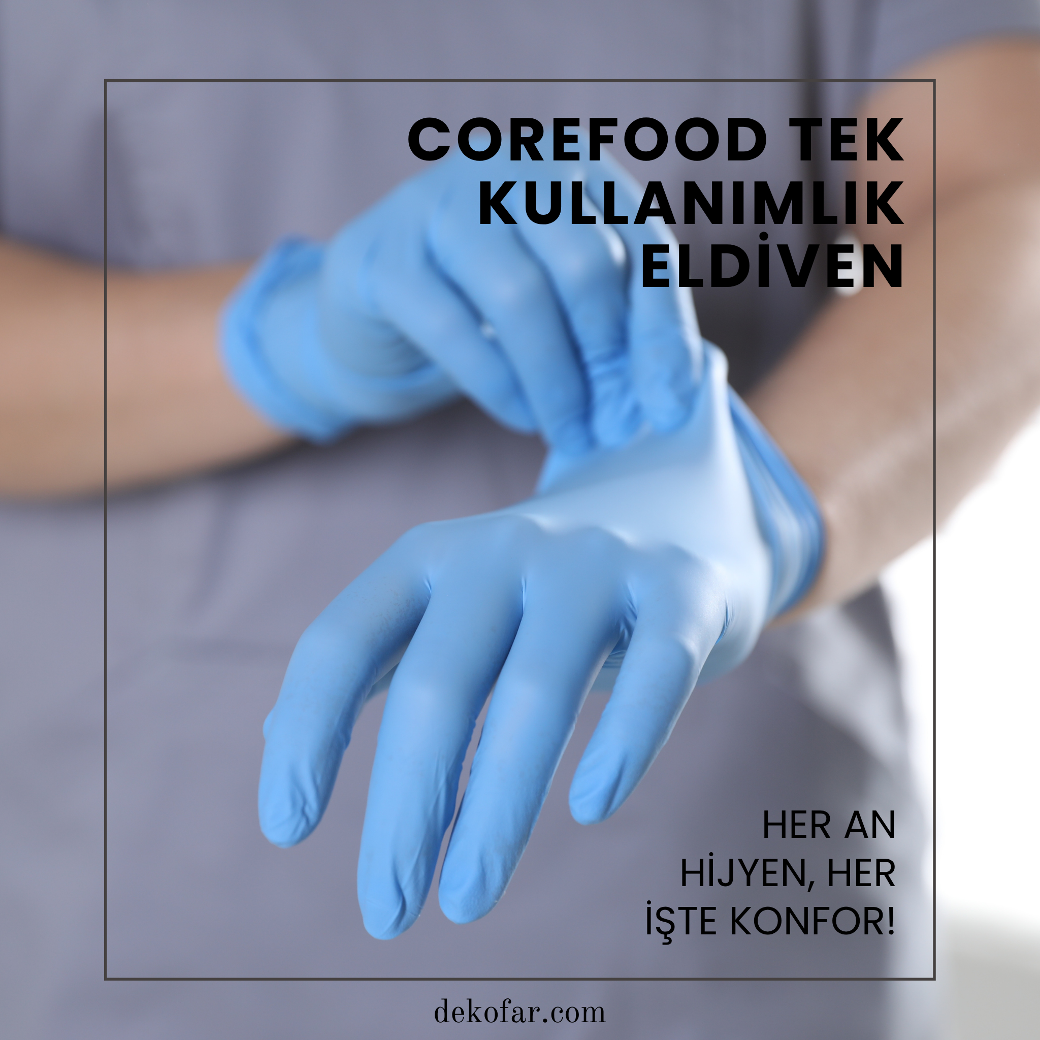 Corefood Pudrasız, Latekssiz Tek Kullanımlık Eldiven – 100 Çift