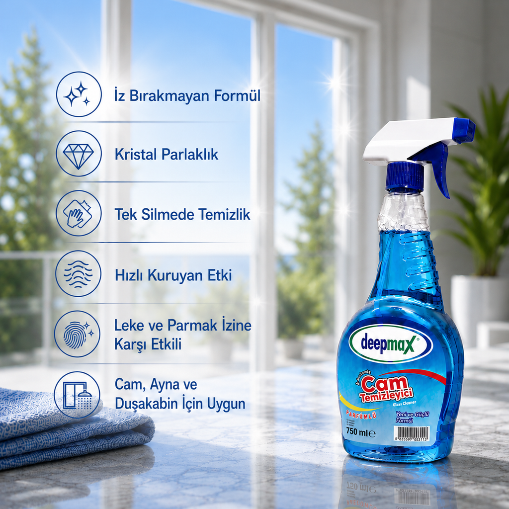 Parfümlü Cam Temizleyici 750 ml