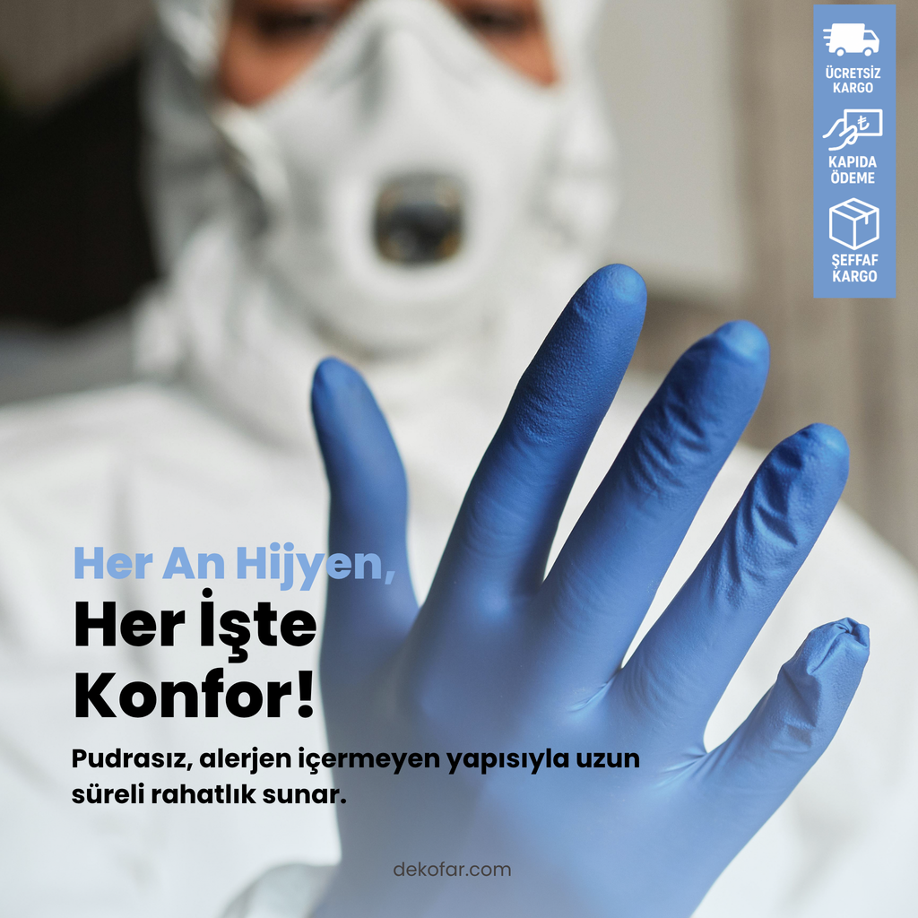 Corefood Pudrasız, Latekssiz Tek Kullanımlık Eldiven – 100 Çift