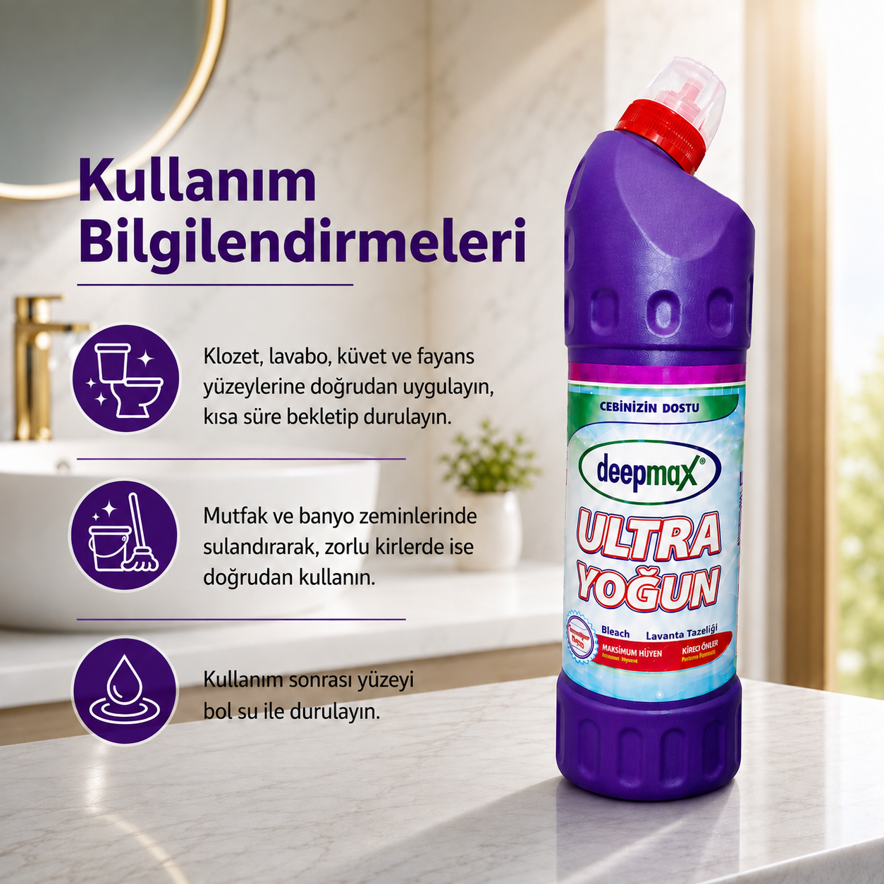Ultra Yoğun Lavanta Çamaşır Suyu 810 Gr