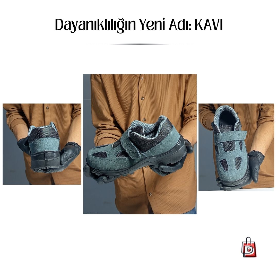 KAVI Çelik Burunlu İş Güvenlik Ayakkabısı | Kaymaz Taban ve Dayanıklı