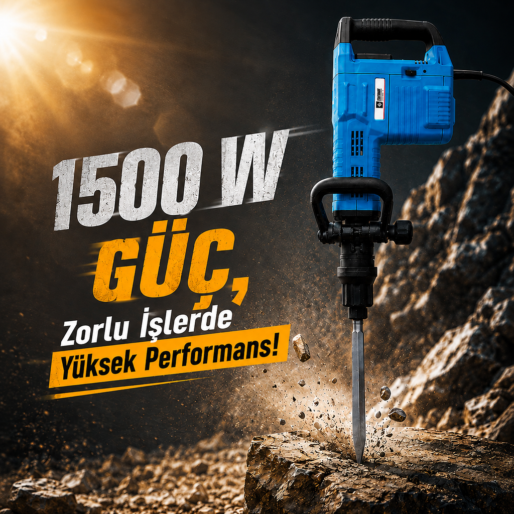 CATPOWER 7911 Profesyonel 1500W Elektrikli Kırıcı – Beton ve Duvar İçin Yüksek Darbe Gücü
