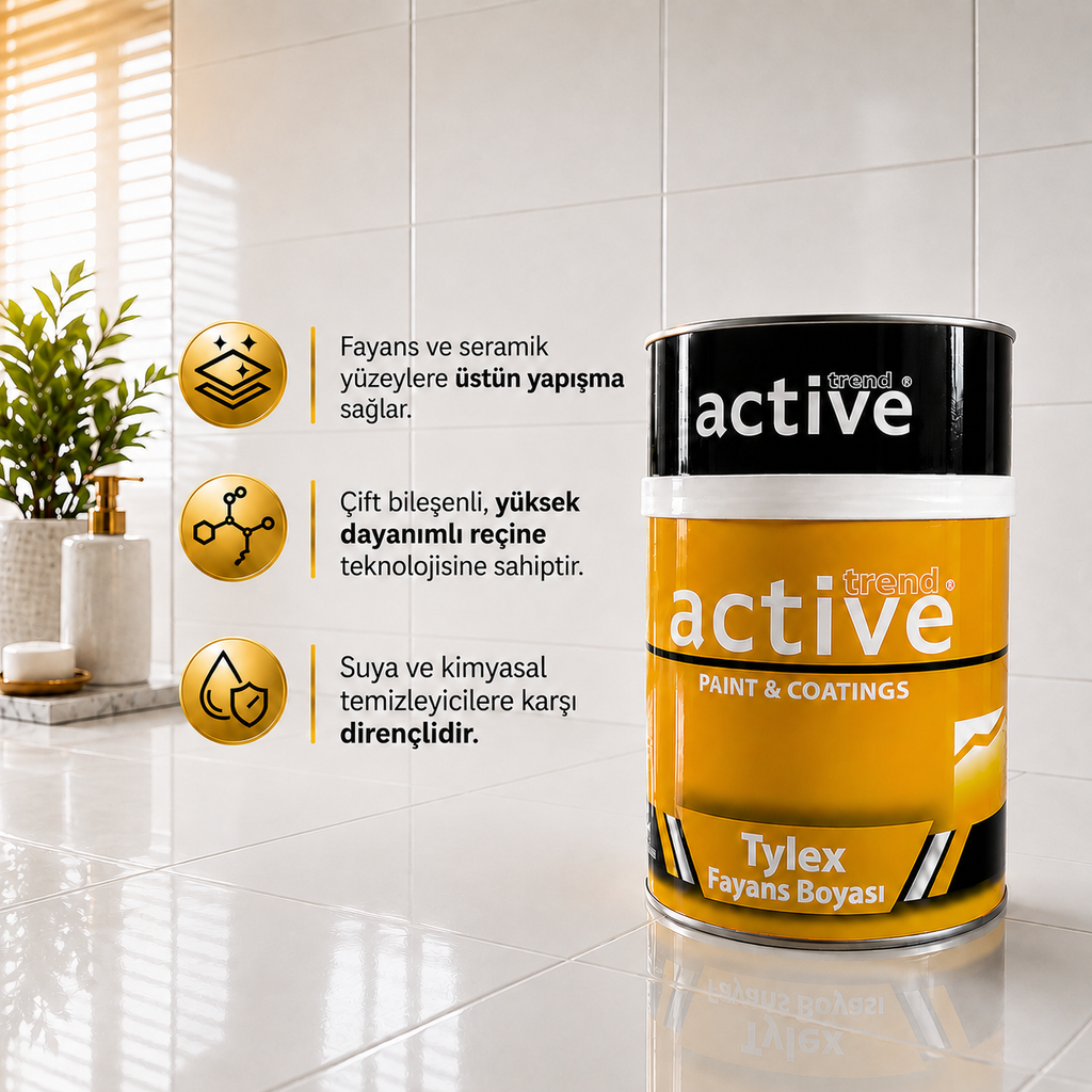 Seramik ve Fayans Yüzeyler İçin Tylex Profesyonel Fayans Boyası