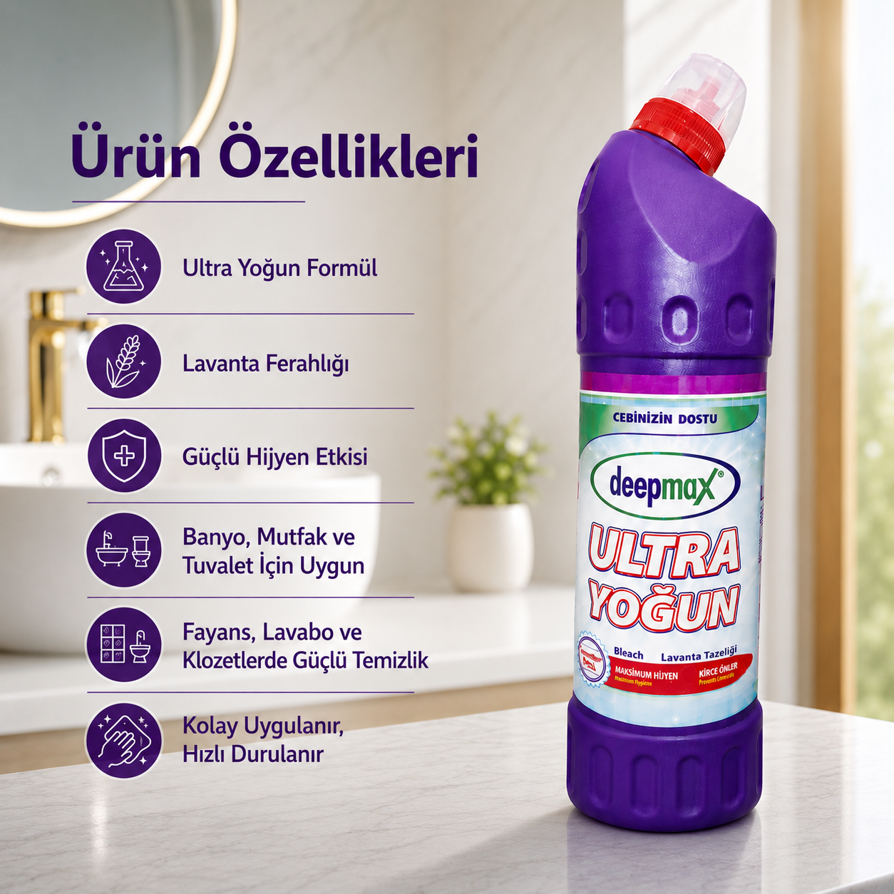 Ultra Yoğun Lavanta Çamaşır Suyu 810 Gr