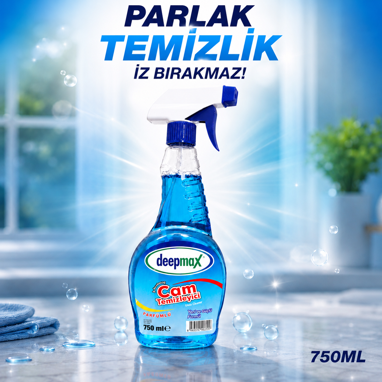 Parfümlü Cam Temizleyici 750 ml