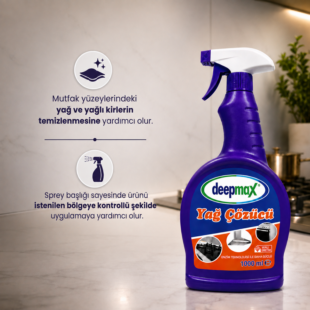 ULTRA GÜÇLÜ ENZİM TEKNOLOJİLİ YAĞ ÇÖZÜCÜ -1000 ml