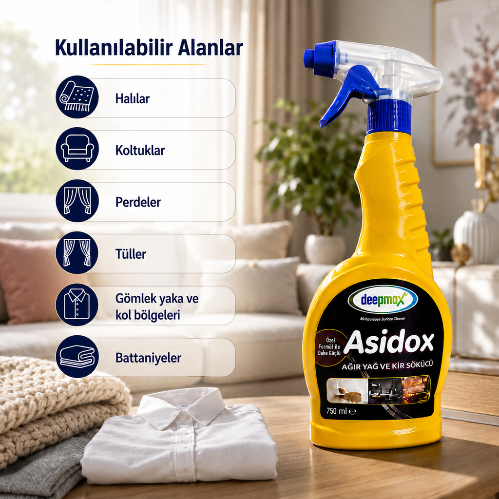 Asidox Ağır Yağ ve Kir Sökücü 750 ML