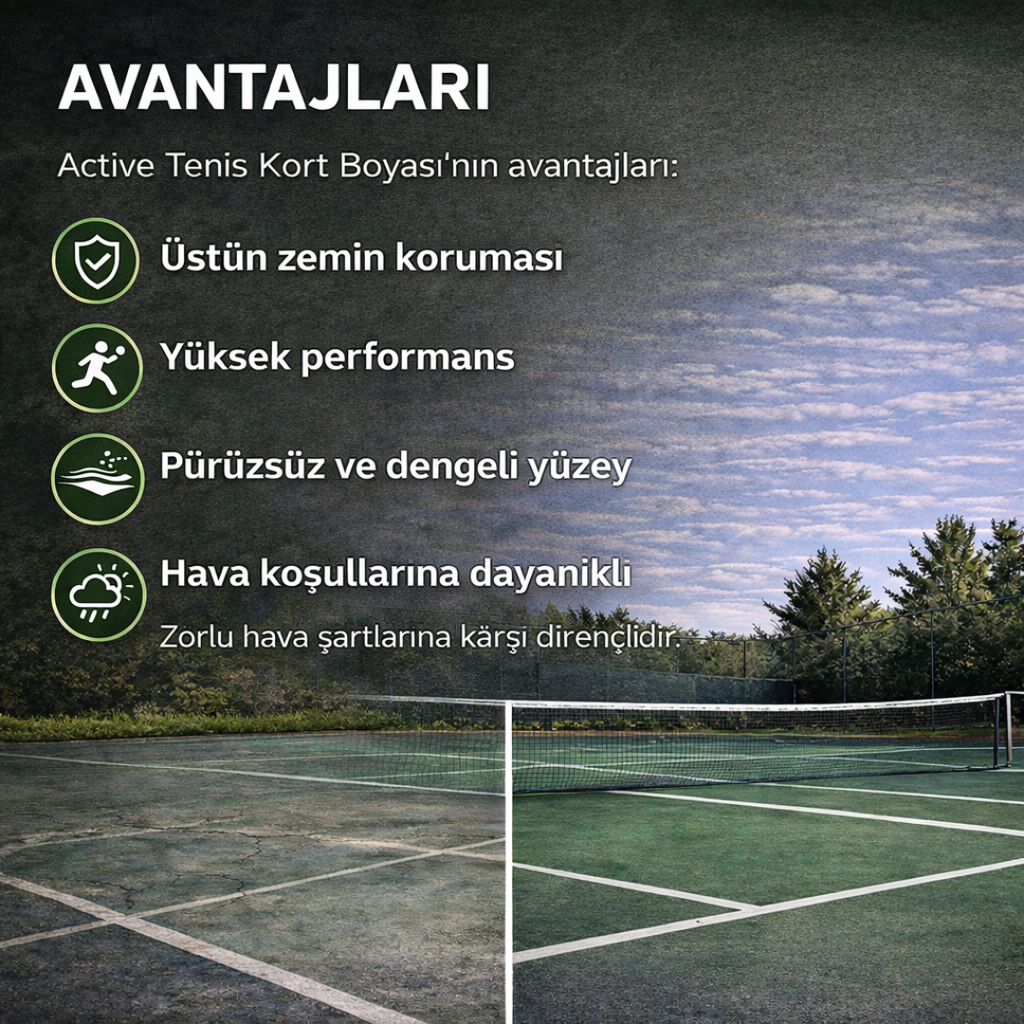 Active  Profesyonel Tenis Kort Boyası
