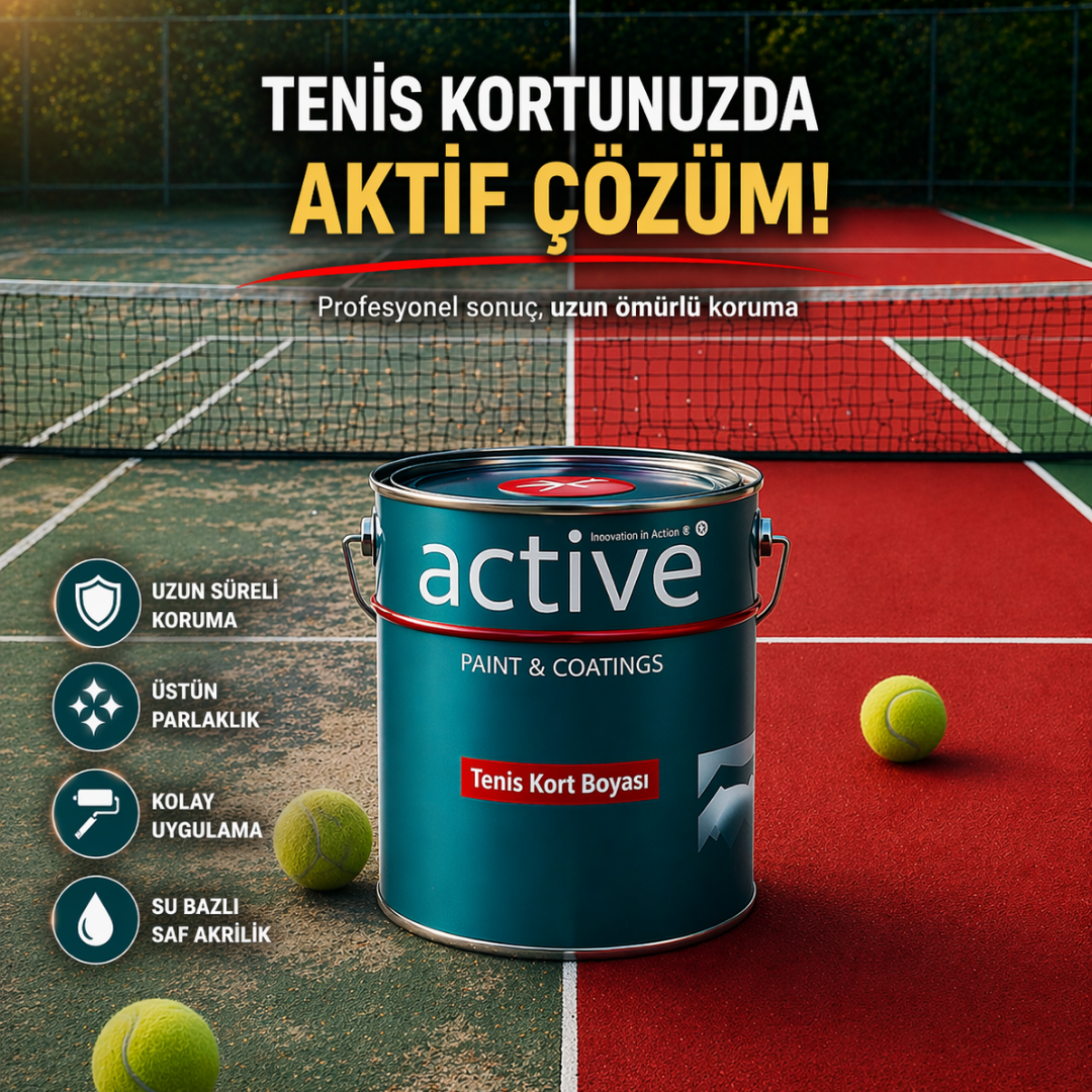 Active  Profesyonel Tenis Kort Boyası
