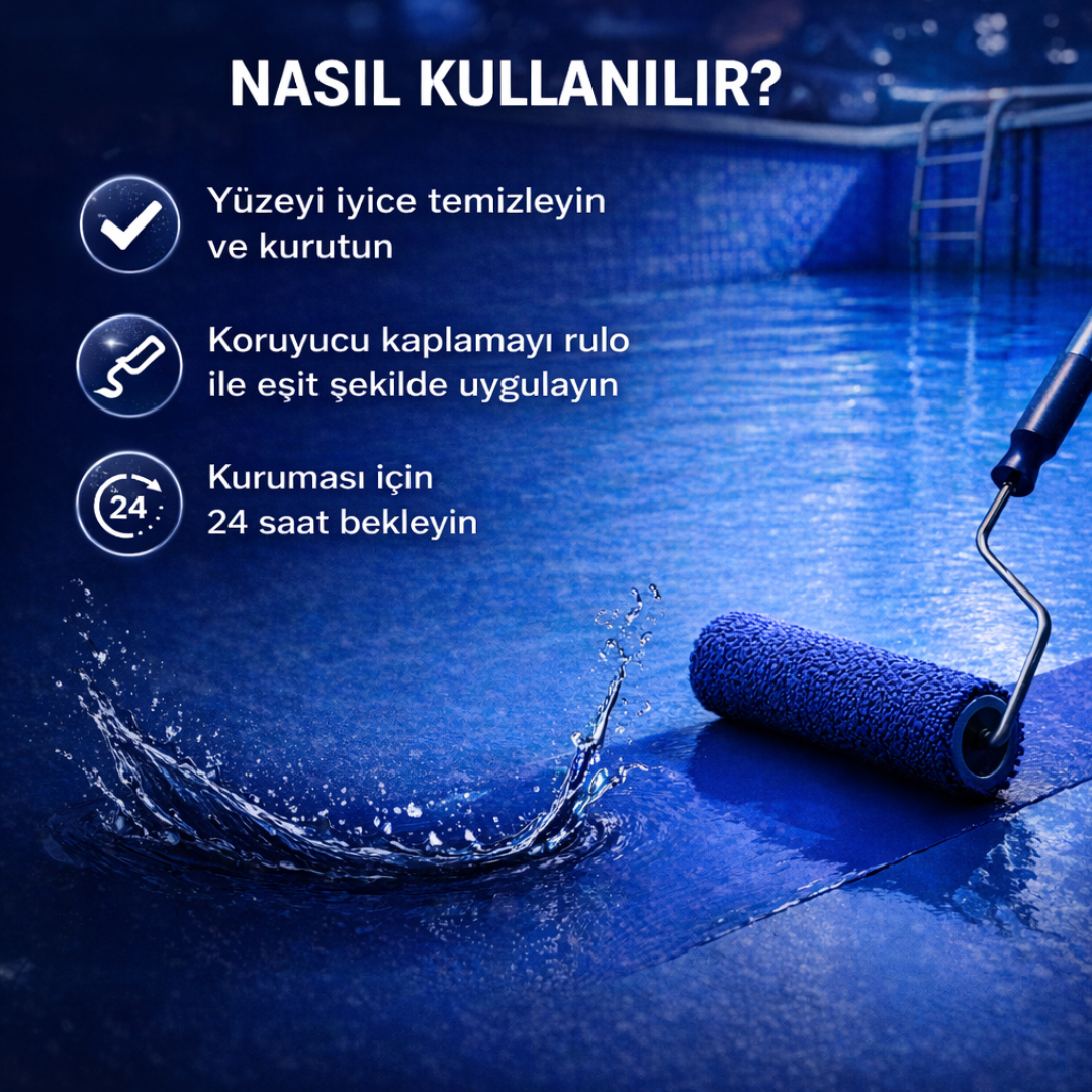 Profesyonel Kullanıma Uygun Su ve Kimyasal Dayanımlı Havuz Boyası