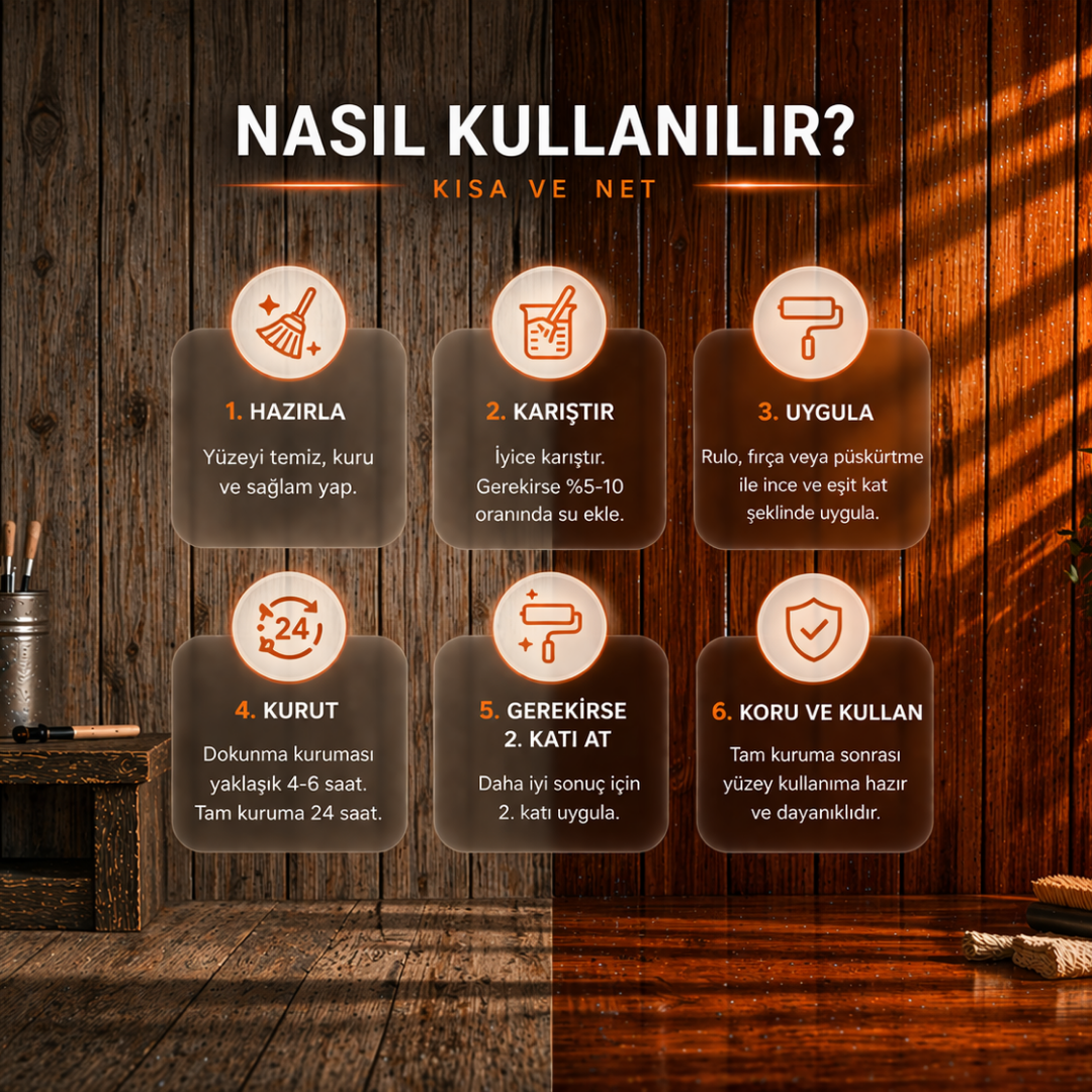 Çizilme ve Aşınmaya Dayanıklı Renkli Ahşap Verniği – Profesyonel Koruma
