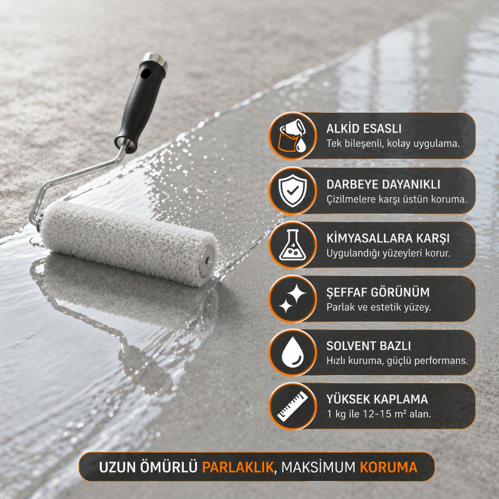 Çizilmeye Dayanıklı Şeffaf Cam Cila  – Kolay Uygulama, Güçlü Koruma