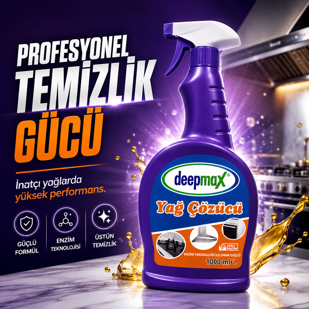 DEEPMAX ULTRA GÜÇLÜ ENZİM TEKNOLOJİLİ YAĞ ÇÖZÜCÜ -1000 ml