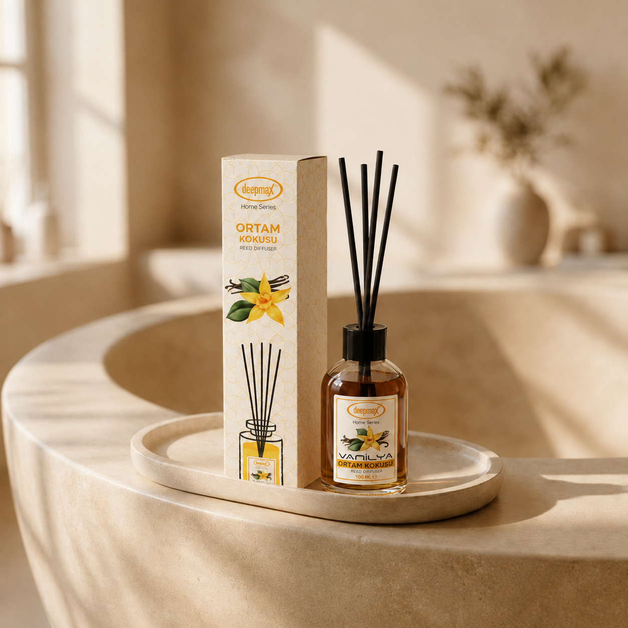 Vanilya Ortam Kokusu Bambu Çubuklu  - 100 ML