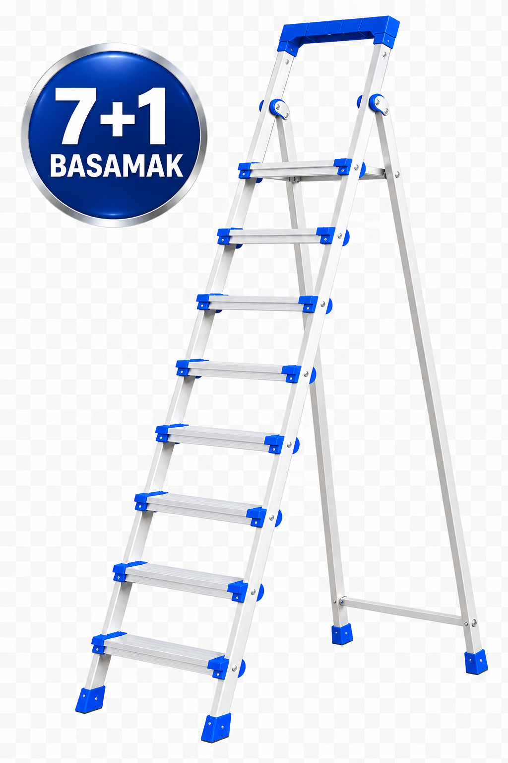 Perilla Alüminyum Katlanır Ev Tipi Merdiven 4+1, 5+1, 6+1 ve 7+1 Basamak Seçenekli