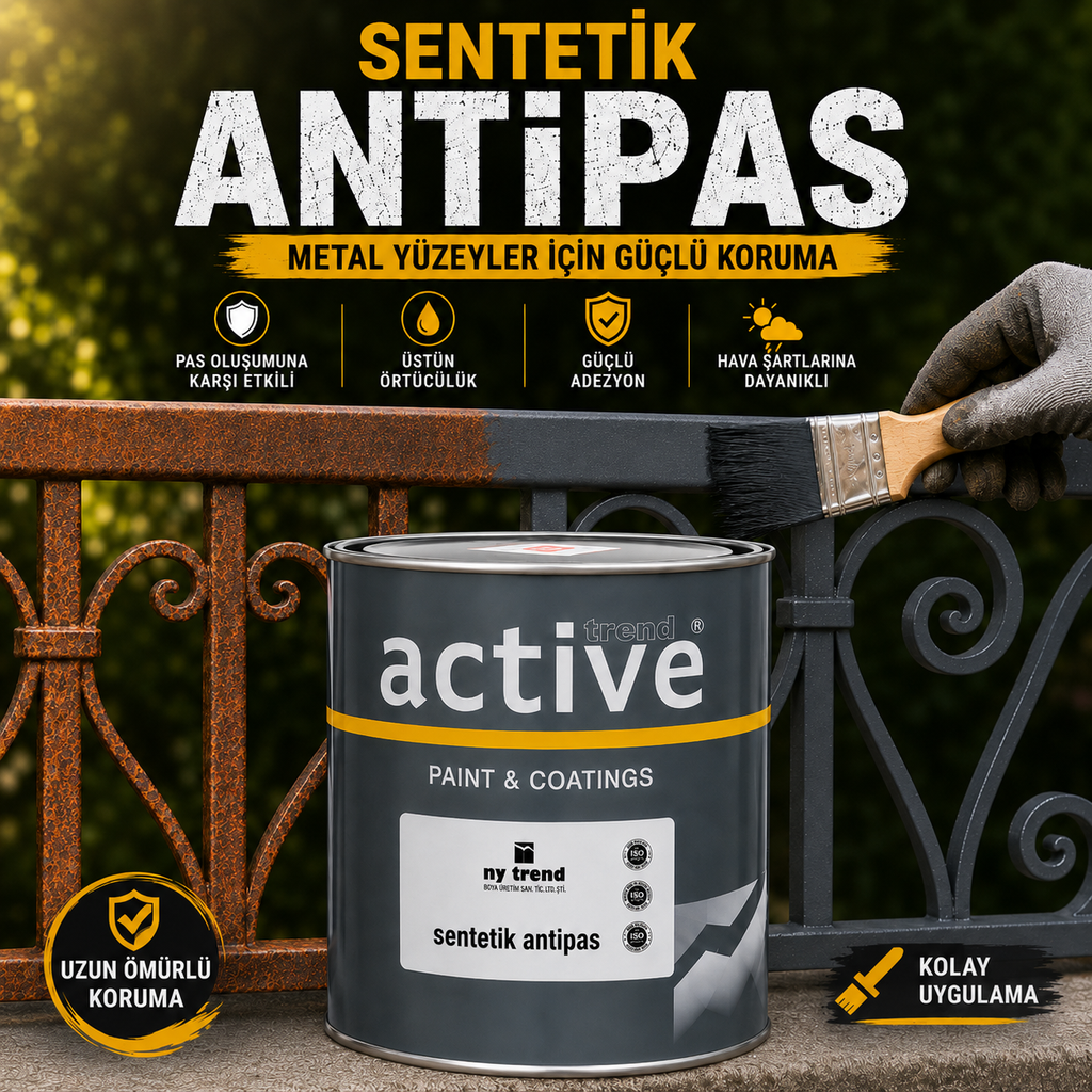Antipas Boya – Pas Üstüne Uygulanabilen Demir, Çelik ve Metal Yüzeyler İçin Koruyucu Boya