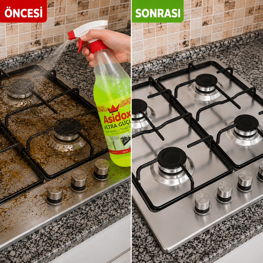 Asidox Ultra Güçlü 1000 ml Çok Amaçlı Temizlik Spreyi 1000ML