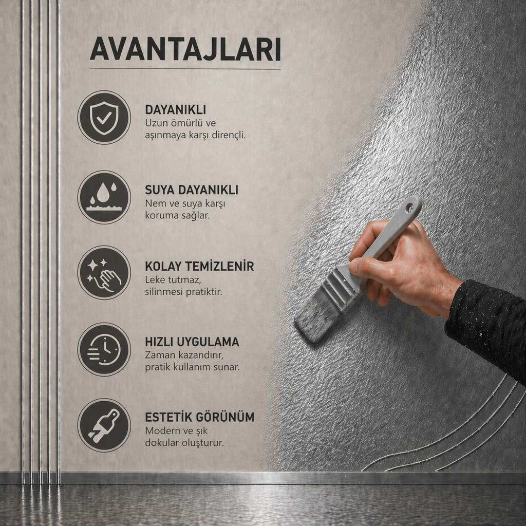 Uzun Ömürlü Yaldız Efektli Alüminyum Boya-Gümüş