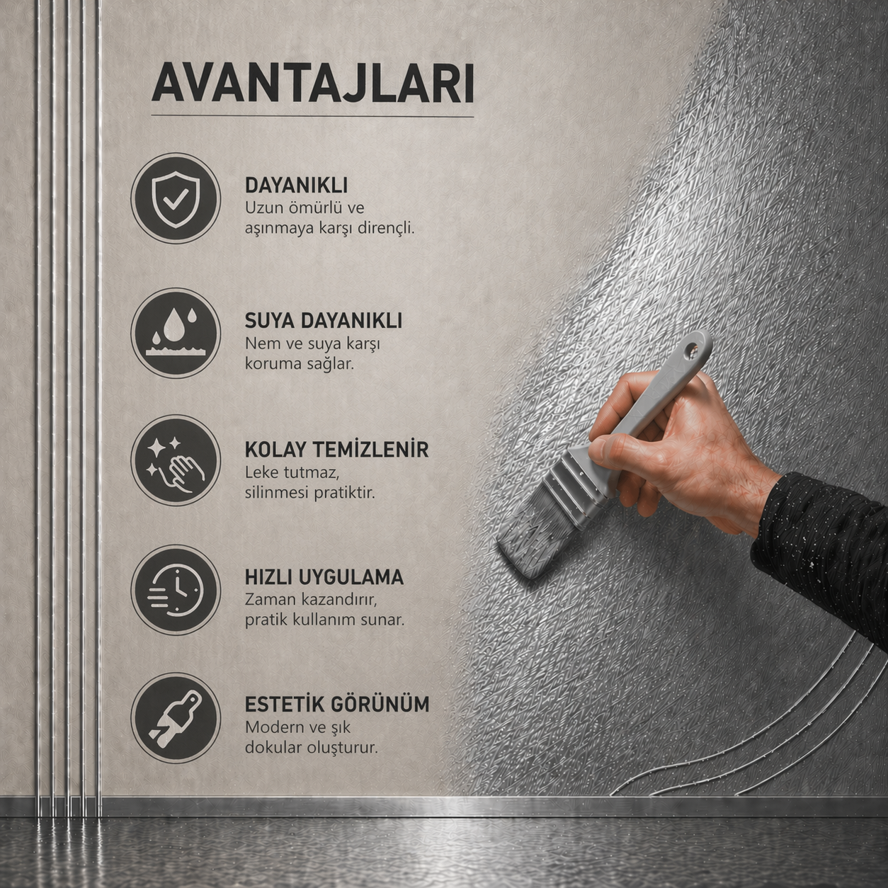 Uzun Ömürlü Yaldız Efektli Alüminyum Boya-Gümüş