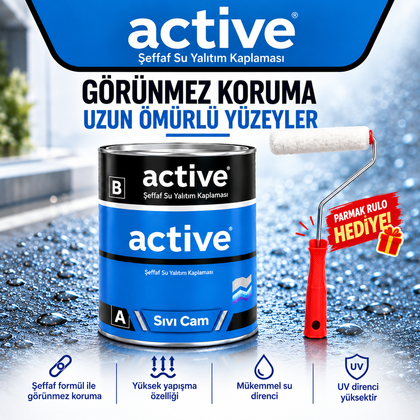Trend Active Sıvı Cam Şeffaf Su Yalıtım Kaplaması – Ahşap, Seramik, Fayans, Beton, Balkon ve Teras Yüzeyler İçin