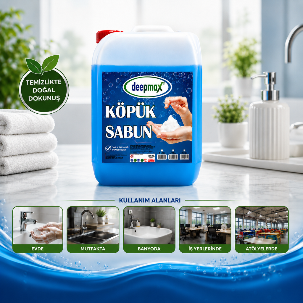 DEEPMAX| KÖPÜK SABUN - YOĞUN KÖPÜK ETKİLİ TEMİZLİK - 5KG