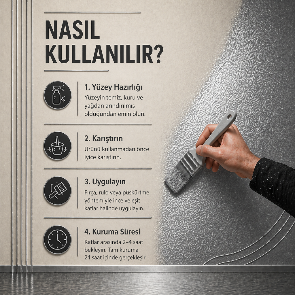 Uzun Ömürlü Yaldız Efektli Alüminyum Boya-Gümüş