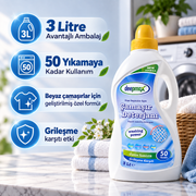 Tüm Beyazlar İçin Çamaşır Deterjanı 3 L x 6 Adet / Oda & Kumaş Parfümü Hediyeli