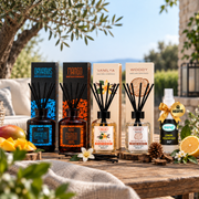 4’lü Bambu Çubuklu Ortam Kokusu Seti – 100 ml Limon Kolonyası Hediye