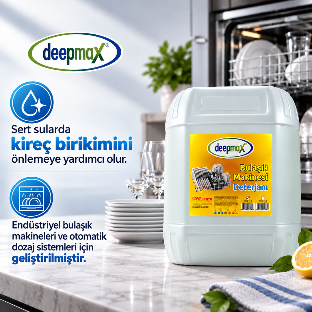 20 KG Endüstriyel Bulaşık Makinesi Deterjanı – Profesyonel Güçlü Temizlik