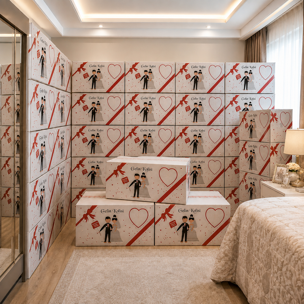 BASKILI GELİN & ÇEYİZ KOLİSİ  60x38x30