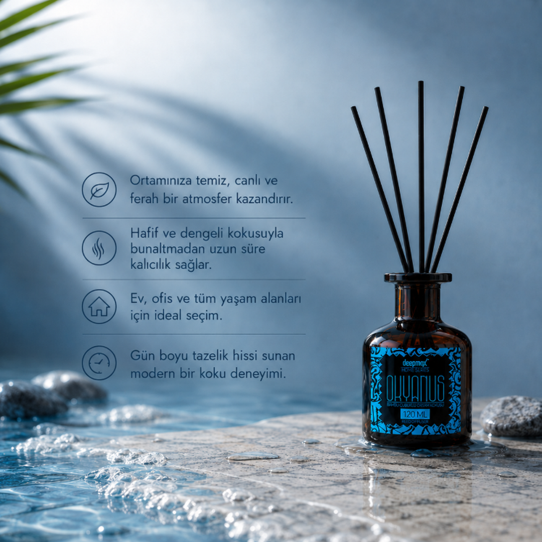 Okyanus Ortam Kokusu Bambu Çubuklu 120 ML