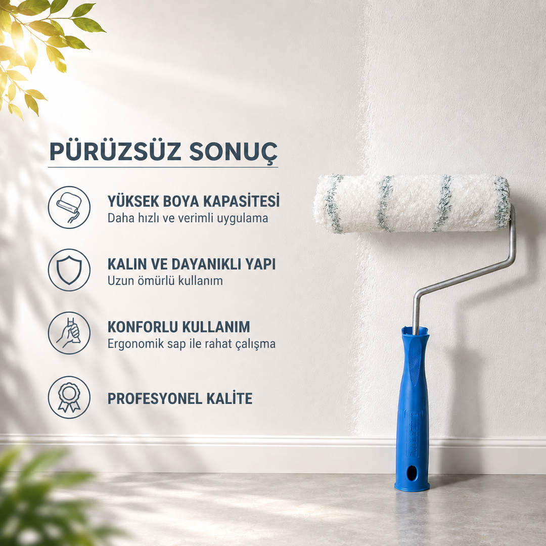Profesyonel Kalın Boya Rulosu – Pürüzsüz ve Hızlı Uygulama