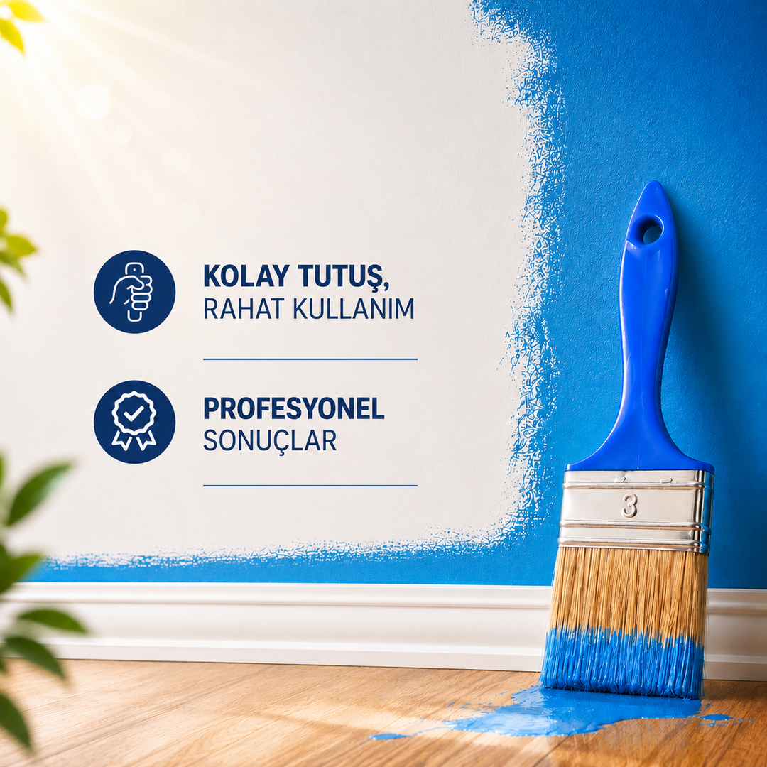 Köşe, Kenar ve Dar Alanlar İçin Profesyonel Boya Fırçası – No:03