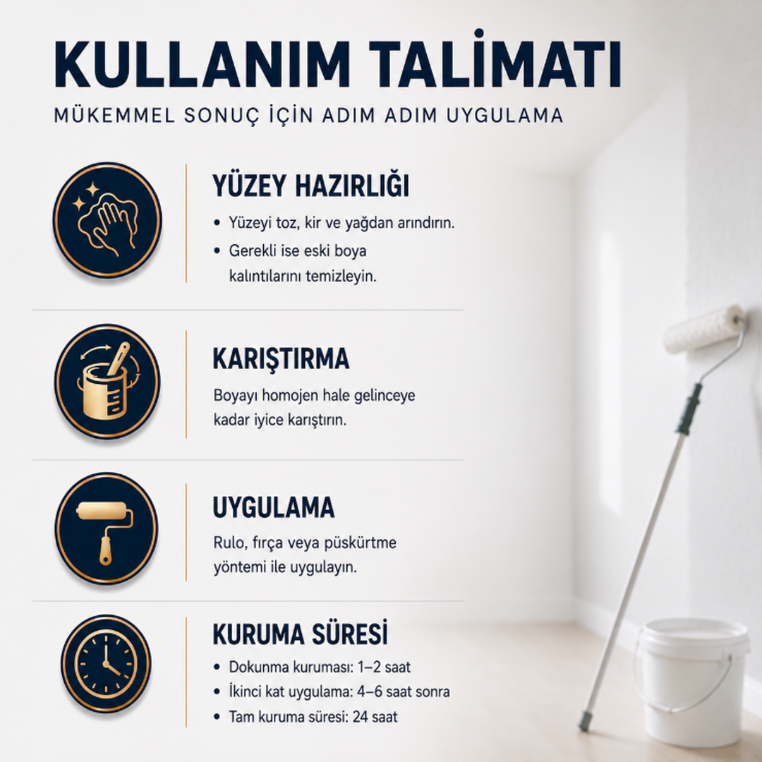 Ahşap, Duvar ve Metal Yüzeyler İçin Boya – Active Trend Su Bazlı Saf Akrilik, Mat & Parlak Seçenekli