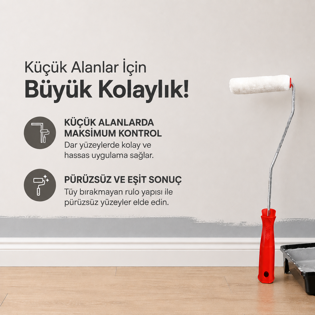 Köşeler ve Dar Alanlar İçin Parmak Rulo Fırça