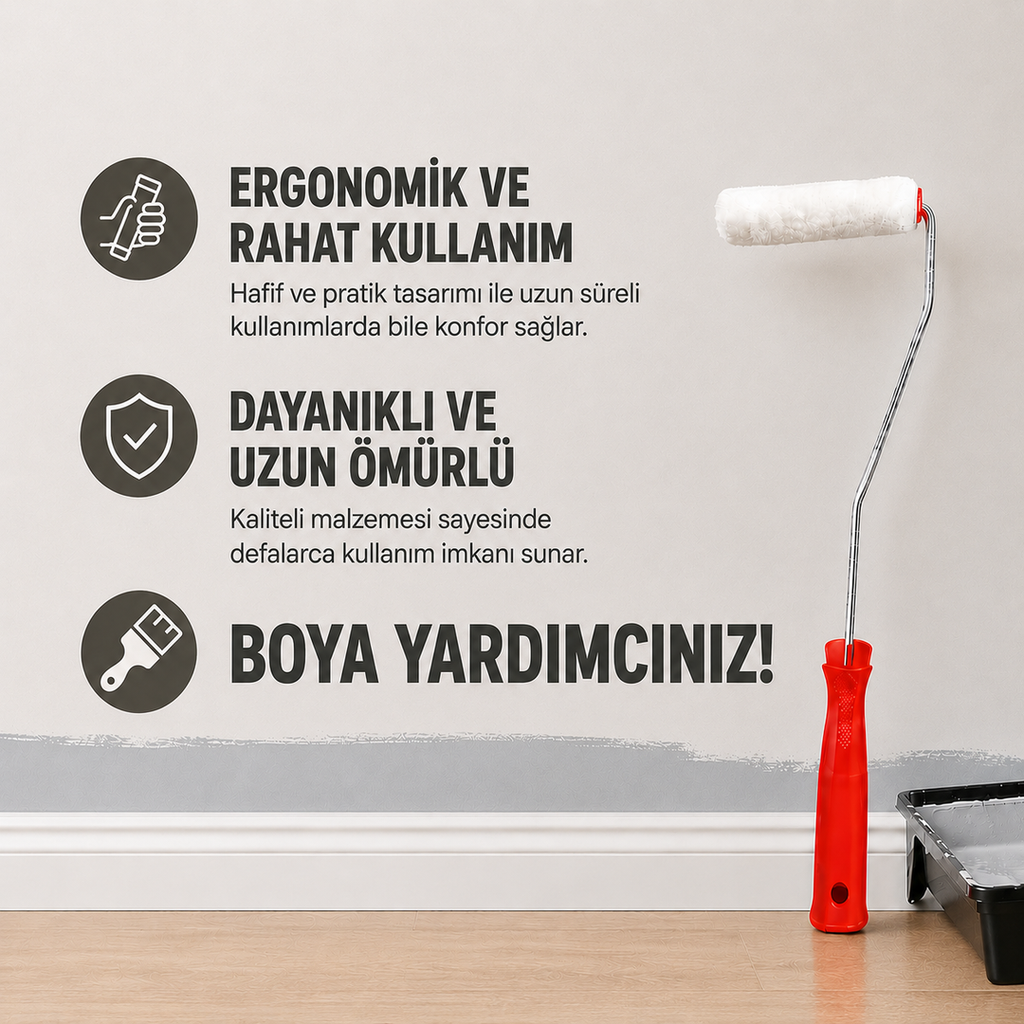 Köşeler ve Dar Alanlar İçin Parmak Rulo Fırça