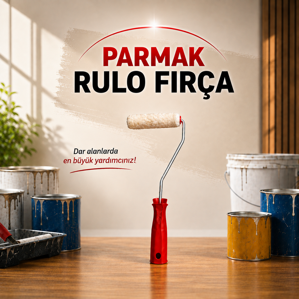 Köşeler ve Dar Alanlar İçin Parmak Rulo Fırça